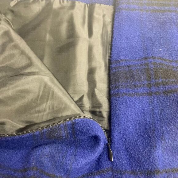 TALBOTS Women’s Wool Blend Mini Skirt Blue&Black Size 16 - Picture 5 of 9